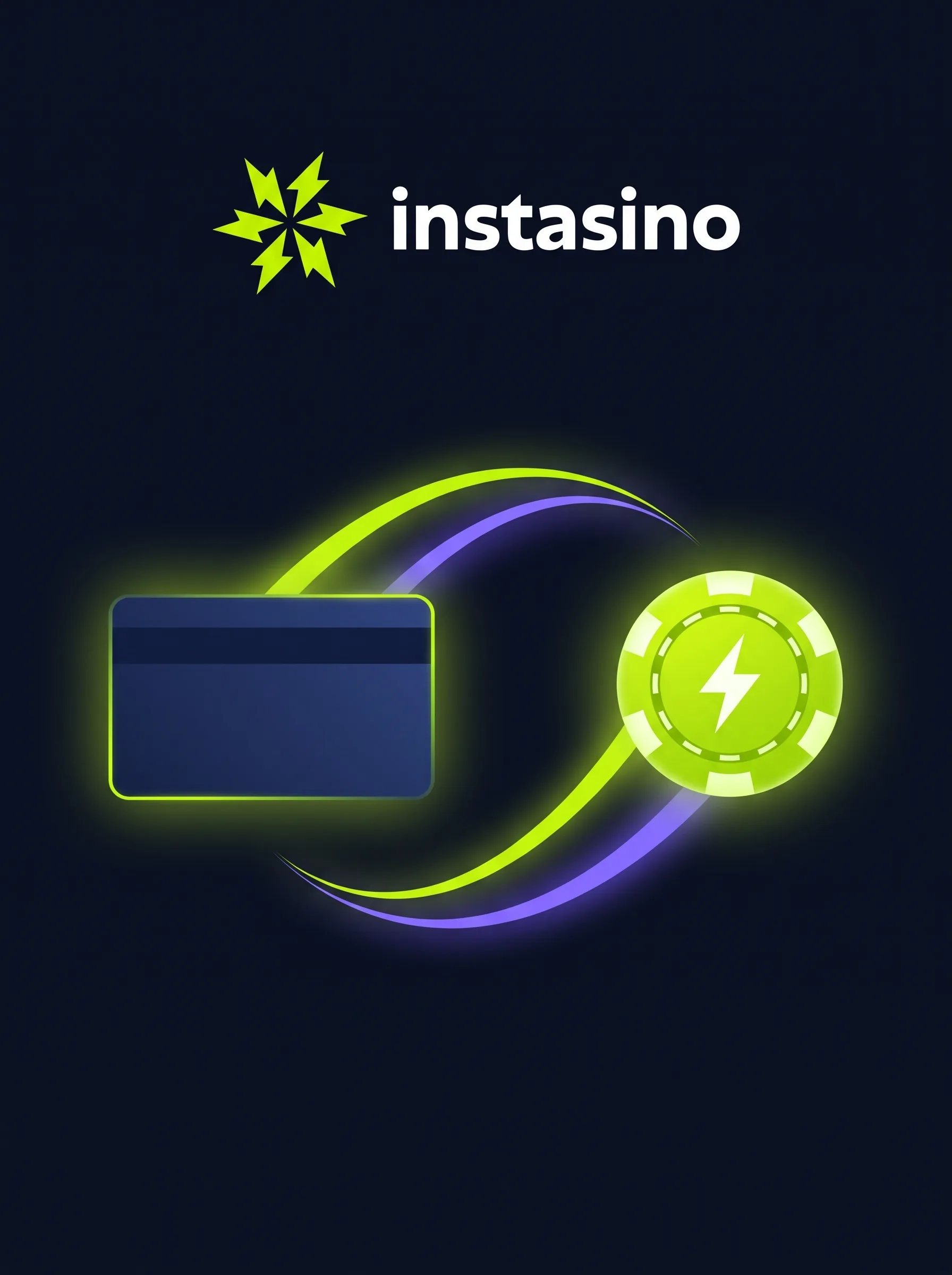 Storten en opnemen bij Instasino in een nachtelijke neonillustratie